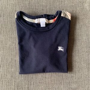 Burberry boys short sleeve check shoulder tee